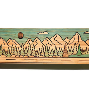 National Park Campervan Wall Art - unique coloring for sky and trees